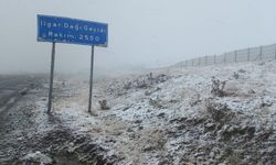 Ardahan'ın yüksek kesimlerine kar yağdı