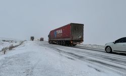 Ardahan'da çok sayıda araç buzlanma nedeniyle yolda kaldı