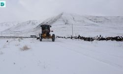 Iğdır'a kar yağdı... Yolları kapalı olan köylere il özel idaresi ulaşıyor