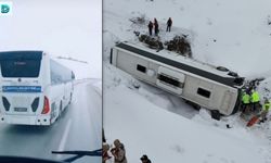 Erzincan’da Kaza Yapan Otobüsün Kaza Öncesi Kamera Görüntüleri