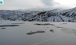 Erzincan’da Soğuktan Göller Buz Tuttu