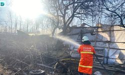 Melekli Beldesi'nde Saman Yangını