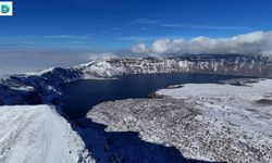 Nemrut Krater Gölü Kış Manzaraları ile Büyülüyor