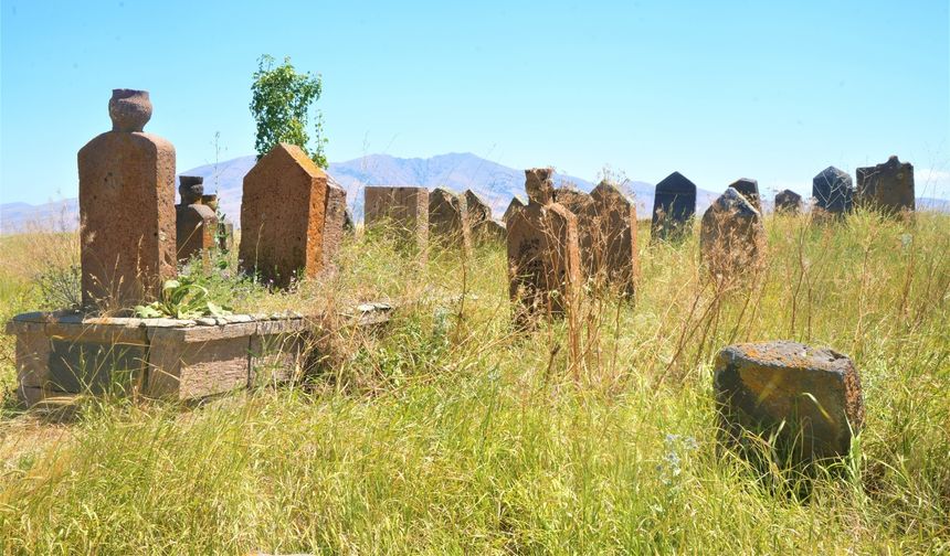 Muş'ta Akkoyunlular dönemine ait mezarlık tespit edildi